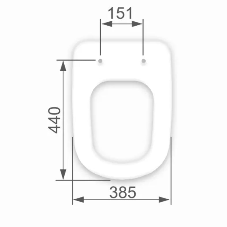 Assento Sanitário Icasa Sabatini Polipropileno Convencional (Fechamento normal)